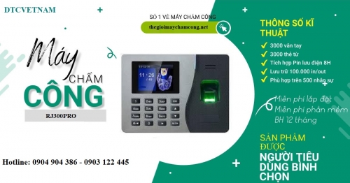 Máy Chấm Công Vân Tay RJ3000 Pro 