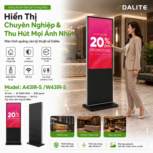 Màn hình quảng standee điện tử 43 inch 4k Dalite A43IR-S